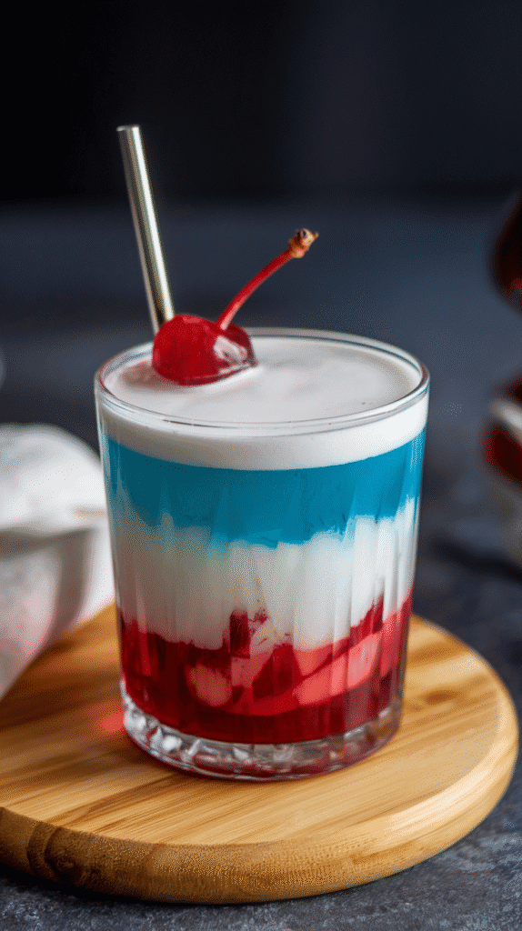 Discover the vibrant and photo-ready Red, White & Boozy Layered Cocktail that's perfect for your 4th of July celebration. Sip on these fireworks show in a glass!