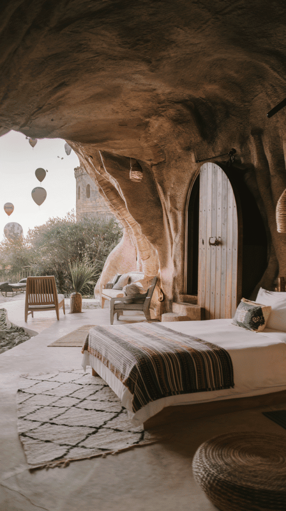 Waking up in a cozy cave suite, stepping onto your terrace, and watching balloons float by like lanterns. The scent of fresh simit and rich coffee drifts up. It feels otherworldly.