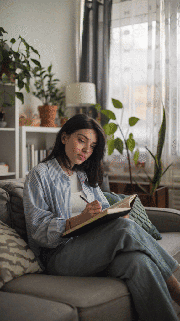 Instead of reaching for your phone in the morning, you open your journal or Notion and write down a few thoughts, dreams, or gratitudes.