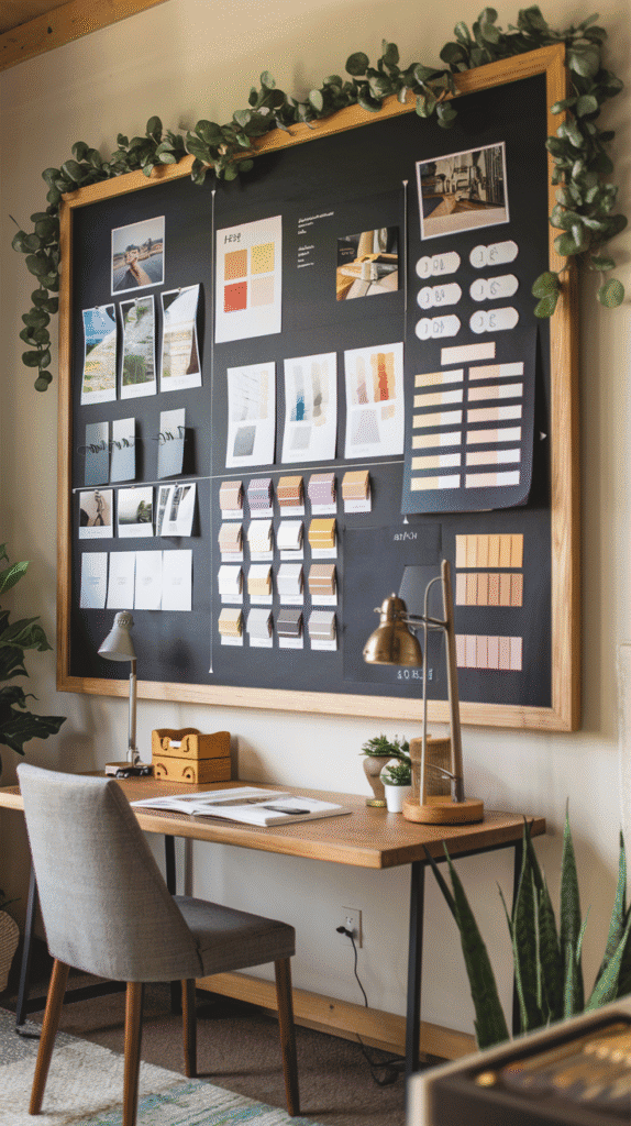 A giant board above your desk filled with photos, notes, and color swatches that make you excited to start each day.