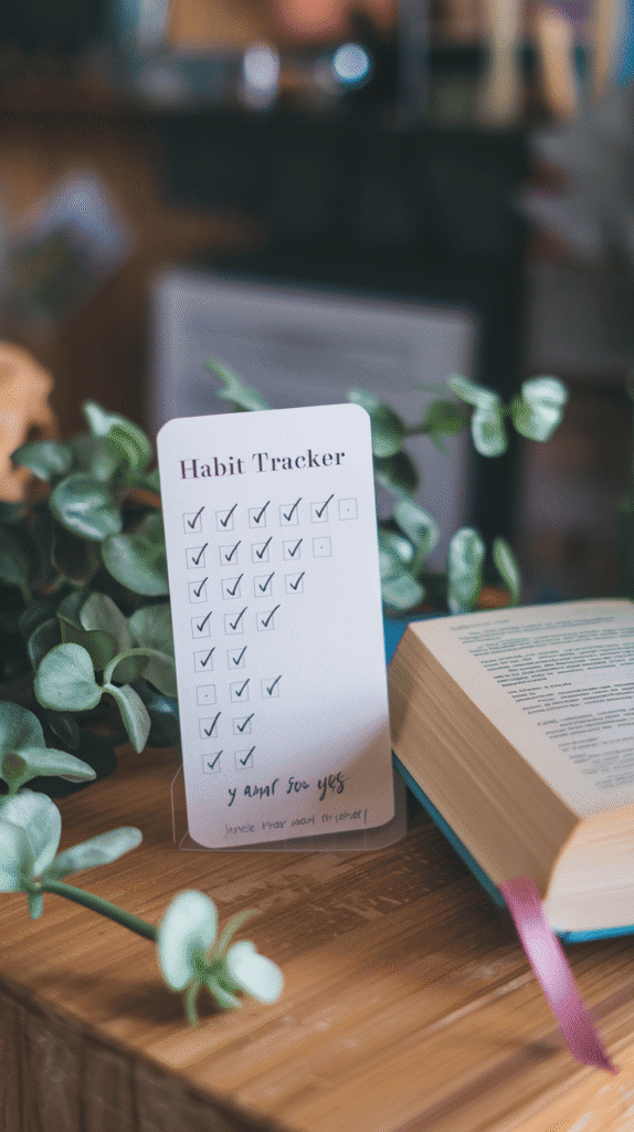 You check off your minimalist habit tracker and smile, acknowledging that each mark is a love note to your future self.