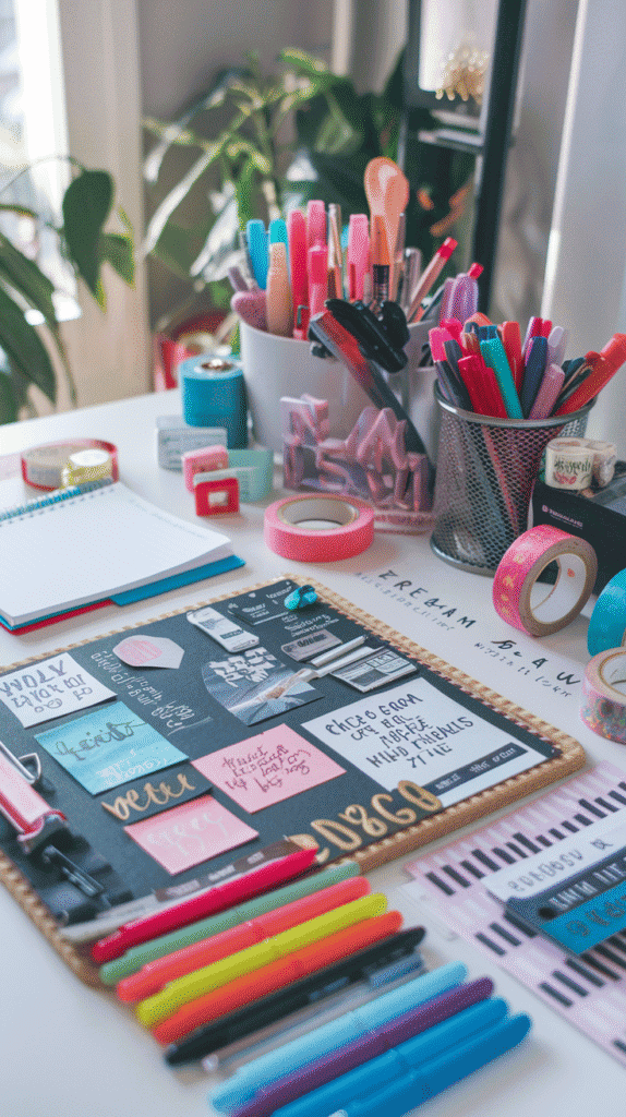 Envision your desk covered in bright pens, washi tape, and a vision board reminding you why you started. Budgeting becomes a creative self-care ritual you look forward to.