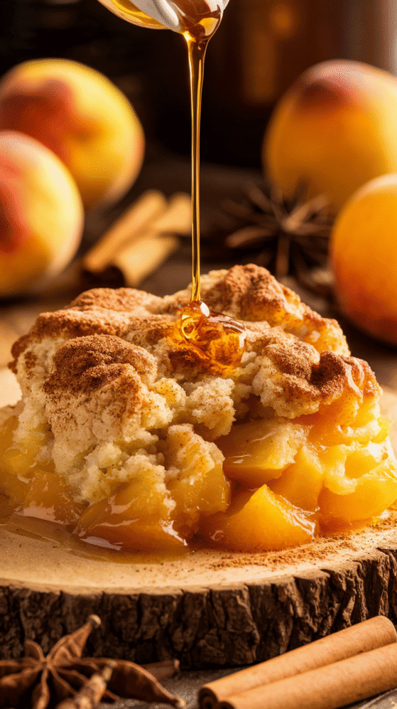 Classic summer delight with a twist of cinnamon! This Peach Cobbler will fill your kitchen with warmth and sweetness.