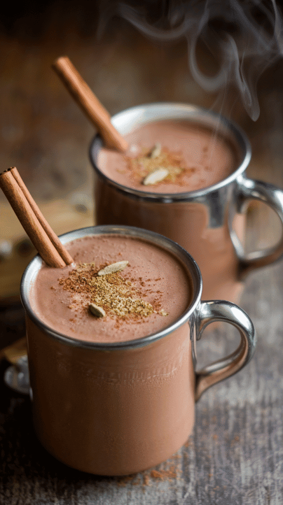Dubai’s dessert lounges often serve thick sipping chocolate spiced with regional flavor.