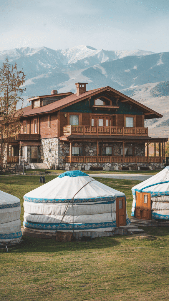 Experience luxury and nomadic traditions amid Mongolia's Gobi Desert at Three Camel Lodge.
