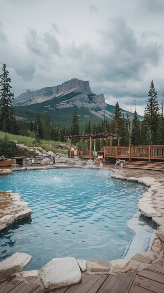 Swimming in Thermal Baths: Snow-capped peaks reflecting in your sunglasses as you soak in steaming outdoor pools.