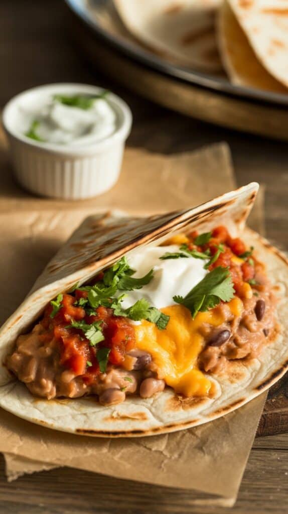 Black Bean Breakfast Burrito: Black beans provide plant-based protein and fiber, making this burrito filling without weighing you down.