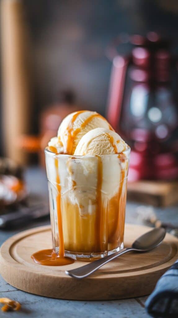 Caramel Apple Cider Float