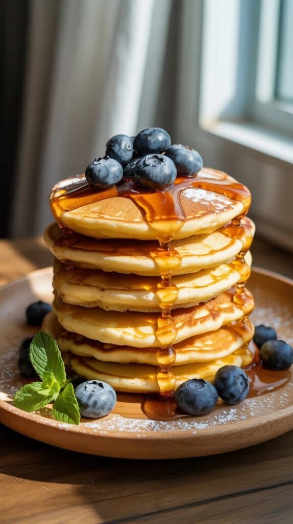 Cottage Cheese Pancakes: These pancakes are fluffy but secretly packed with protein thanks to cottage cheese.