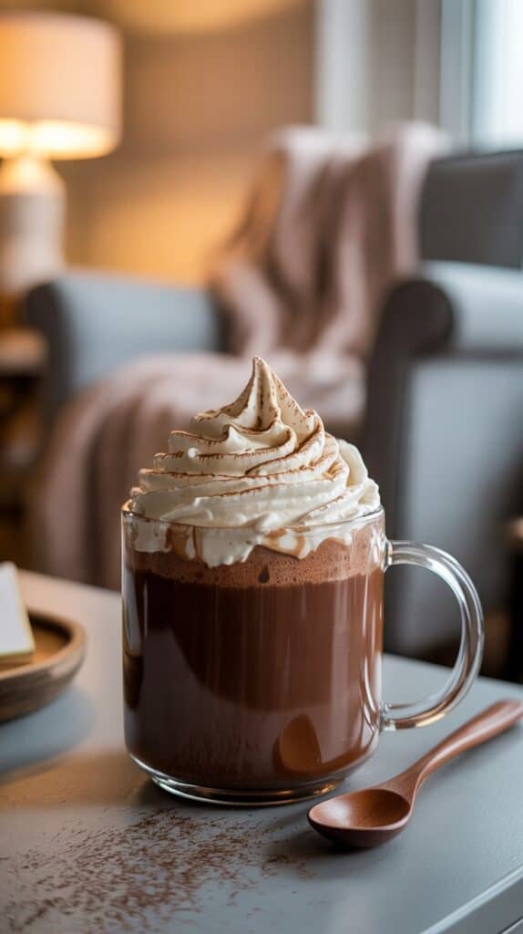 Hot Chocolate with Pumpkin Whipped Cream