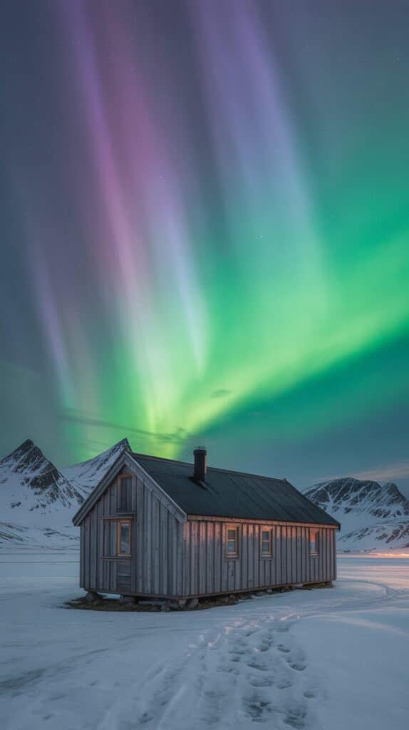 The Nordic Islands: Dog sledding under a canopy of auroras, with only snow crunching beneath the runners.