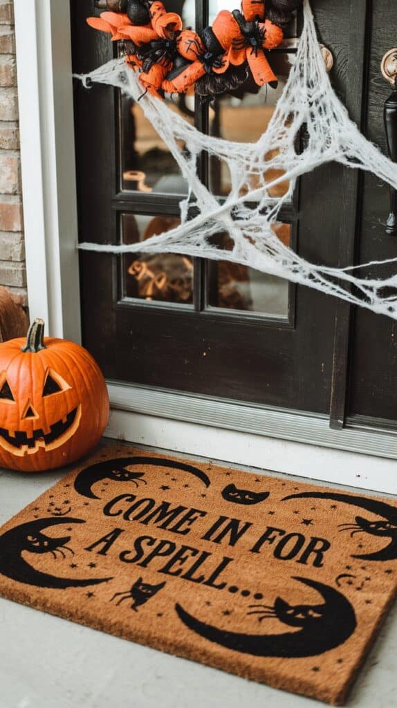 Spooky DIY Halloween Decor: Witchy Welcome Mats