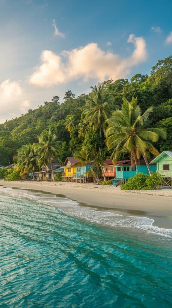 Snorkeling above a reef teeming with colorful fish, then kayaking back to your bungalow as the sun dips low.
