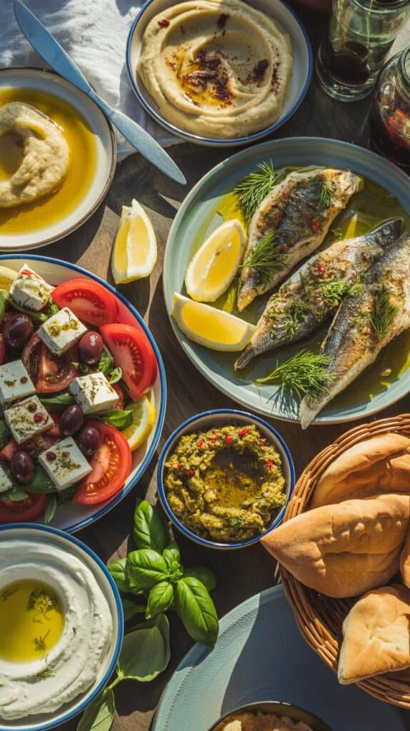 A Mediterranean-style lunch bursting with freshness, the lemony aroma hitting your nose as you take that first refreshing bite.