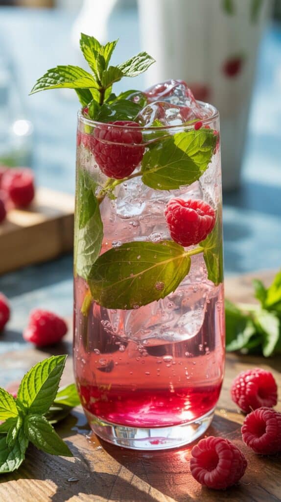 Non-Alcoholic Brunch Drinks: A burst of pink and green, mint leaves pressed against the glass, and that first tangy, bubbly sip that wakes up your senses.