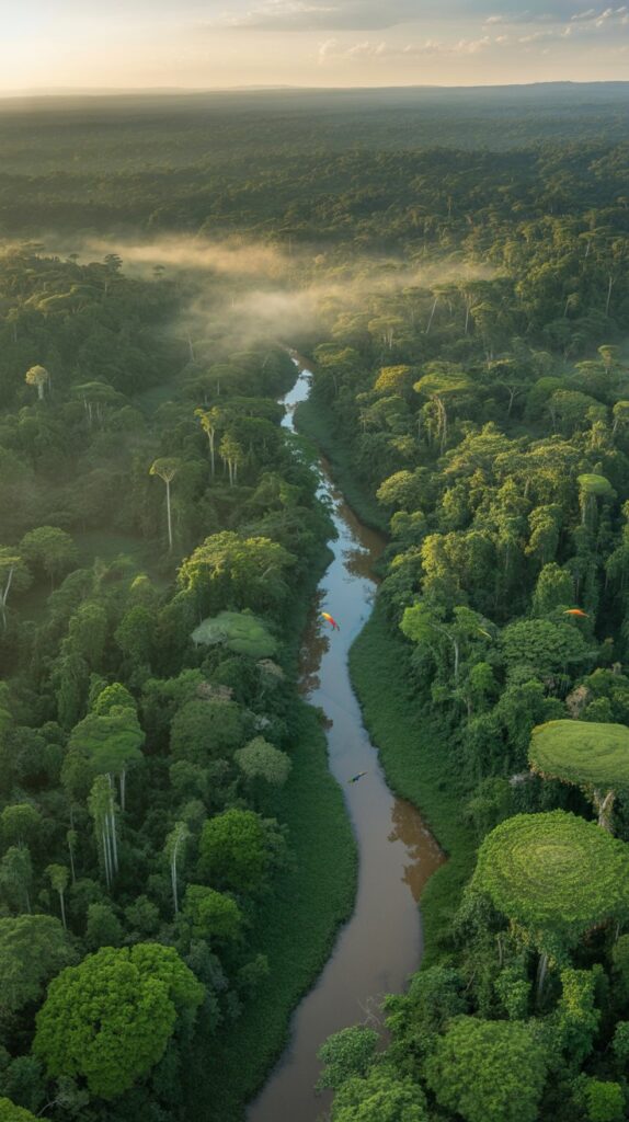 A guided night walk through the Amazon, where mushrooms glow softly at your feet and fireflies flicker through the canopy.